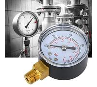 ZJchao Manomètre d', Kit de Manomètre d' à Connexion Inférieure BSPT 1/8 Pouce, Mécanique, 'Eau pour Air, et Eau (0-100psi,0-7bar)