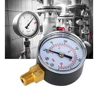 ZJchao Manomètre d', Kit de Manomètre d' à Connexion Inférieure BSPT 1/8 Pouce, Mécanique, 'Eau pour Air, et Eau (0-300psi,0-20bar)