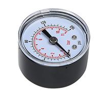 ZJchao Manomètre Mécanique, Manomètre d'eau 1,6 X 1,6 X,5 Pouces, Jauge de Pression de Carburant, Installation Facile pour Air, Eau, Connexion Arrière BSPT /8" (0-160psi,0-11bar)