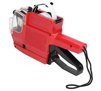 ZJchao Marqueur de Prix 10 Chiffres 2 Lignes Kit de Pistolet D'étiquette de Prix pour Magasin de Détail, Bureau avec Papier Autocollant D'étiquette et Rouleau d'encre, Idéal pour (Rouge)