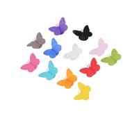 ZJchao Marqueurs de Boissons en Silicone pour Verres à Vin, Formes 3D élégantes, Identifiant de Verre pour Fêtes de Mariage, 12 Couleurs Uniques, 12 Pièces (Papillons)