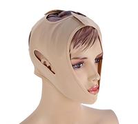 ZJchao Masque Amincissant, Fibre Super Flexible pour le Lifting et le Contour du Visage avec Conception à Crochets et Boucles, adapté au Visage Rond, Double Menton, (L 47x38x27cm / 18,5x14,96x10,63