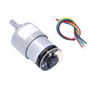 ZJchao Micro Motoréducteur 12 V CC avec Encodeur, Moteur électrique de Réduction de Vitesse de Haute Précision pour Les Projets de Robotique et d'automatisation (111RPM)