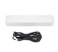 ZJchao Microphone de Réduction du Bruit D'interaction, Argent AGC ANC 8 Array Omnidirectional Pickup Mic Prend en Charge Le Connecteur de 3,5 Mm, Le Matériau en Alliage en Aluminium,