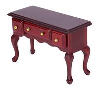 ZJchao Mini Meubles, Ensemble de Meubles de Maison de Poupée en Bois, Bureau de Maison de Poupée Miniature, Mini Table de de en Bois, de de, Accessoires d'ameublement