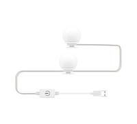 ZJchao Miroir de Courtoisie LED avec luminosité Réglable, Port de Chargement USB, Commande Tactile, éclairage Doux pour Le Maquillage et Une Utilisation Quotidienne (2 Ampoules)