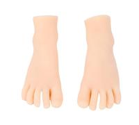 ZJchao Modèle de Pied en Silicone, Mannequin Réaliste, Taille Enfant, Orteils Flexibles et Pliables, avec Lavable Anti-poussière, pour la Pratique du Dessin, Accessoires Prothétiques,