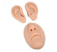 ZJchao Modèle de Pratique du Nez, de la Bouche et des Oreilles, Simulation D'apparence de Peau Humaine, Modèle de Bouche de Nez en Silicone pour la Pratique du Perçage, Exécution