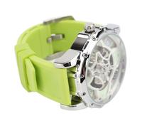 ZJchao Montre Automatique Squelette Mécanique avec Bracelet en Silicone Lumineux, Motif Trèfle à Quatre Feuilles, Résistant à l'eau jusqu'à 30 M, Cadran Transparent pour Un Usage Quotidien et (#3)