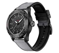 ZJchao Montre Pilote pour Homme à énergie Solaire avec Chronographe et Nocturne, Résistante à l'eau jusqu'à 50 M, Batterie Longue Durée, Montre de Sport de Plein Air pour Un Usage Quotidien (Black)