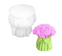 ZJchao Moule à Bougie en Forme de Bouquet de Fleurs, Moule en Silicone pour Bougies, Savons et Créations en Résine, avec un Motif Floral Complexe pour la Confection de Chocolats,