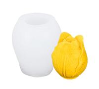 ZJchao Moule à Bougie Tulipe en Silicone en Forme de Fleur pour Cire, Savon et Résine, fabriqué en Matériau Alimentaire pour la Décoration Intérieure DIY
