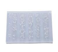 ZJchao Moule à Ongles 3D en Silicone Réutilisable, Transparent et Flexible, Modèle de Nail Art pour Loisirs Créatifs en Résine avec Haute Transparence, Résistance à la Chaleur, (Tapez D)