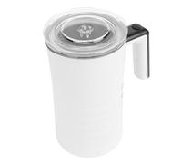 ZJchao Mousseur à Lait électrique 4 en 1 et Cuiseur Vapeur, Appareil à Mousse Magnétique en Acier Inoxydable 304 pour Latte Cappuccino Chocolat Chaud Blanc (Prise UE 220V)