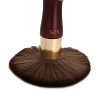 ZJchao Neck Brush Brush Hair Nettaiteur Brosse Brosse de Rasage avec Poils Doux Poignée Courbe pour Enlever les Cheveux Cassés Après la Coupe de Cheveux (Rouge brunâtre)