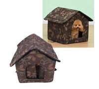 ZJchao Niche D'extérieur pour Chat, Abri isolé Imperméable pour Animaux de Compagnie, Conception de Style Tente pour Animaux de Compagnie Extérieurs en Hiver, Convient aux de