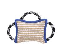 ZJchao Oreiller de Traction pour Chien en Jute à Poignées Solides, Jouet de Jeu Interactif pour Grands Chiens, Excellente Aide à L'entraînement Comportemental, 10,2 X 7,1 Pouces, (Blue)