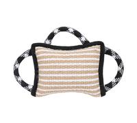 ZJchao Oreiller de Traction pour Chien en Jute à Poignées Solides, Jouet de Jeu Interactif pour Grands Chiens, Excellente Aide à L'entraînement Comportemental, 10,2 X 7,1 Pouces, (Black)
