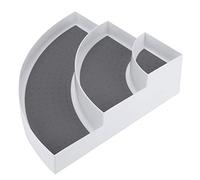 ZJchao Organisateur D'étagère d'angle à 3 Niveaux, Support d'angle Triangulaire, Support de Rangement pour Armoire de Cuisine pour Vitamines avec Surfaces Texturées Antidérapantes