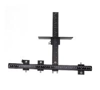 ZJchao Outil d'installation de Poignée d'armoire avec Mesure de Précision, Guide de Perçage Réglable pour Poignées et Boutons de Tiroir, Gabarit 'alignement de Matériel en Aluminium Noir Facile à