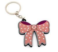 ZJchao Ouvre-boîte Porte-clés pour Ongles Longs, Design Arc, ABS Robuste, Compact, Portable, pour Femmes avec Nail Art (Rose avec style à pois)