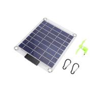 ZJchao Panneau Solaire 30 W en Silicium Monocristallin Double Face avec 2 Ports de Type C pour le Camping, la Randonnée, la Randonnée, Comprend un Petit Ventilateur Léger