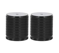 ZJchao Paquet de 2 Rehausseurs de Pieds de Meubles Réglables pour Table, canapé, Chaise, Rallonges de Hauteur de 43 à 75 Mm avec Coussinets Antidérapants, Blocs de Support Universels (noir brillant)