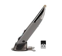 ZJchao Paumon de Souris Fil 2.4 G, Entrée Vocale 500 Mots Min 98% Précision 128 Langages 3 DPI Réglable 800-1200-1600 Ergonomique Silencieuse pour Ordinateur Portable PC Ordinateur (Grey)