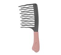 ZJchao Peigne à Dents Larges pour Cheveux Bouclés, Peigne Démêlant à Dents Ondulées à Double Rangée pour Cheveux épais, Longs et Mouillés, avec Poignée Profilée pour Femmes et Hom