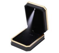 ZJchao Pendentif Colliers Boîte, Matte Noir Colliers Boîte avec LED Lumière Velours Intérieur Bijoux Colliers Pendentif Stockage Vitrine Bijoux Boîte- pour la Saint-Valentin