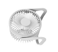 ZJchao Petit Ventilateur de Bureau USB, Moteur Silencieux, Mini Ventilateur de Refroidissement de Table à Grande Vitesse pour Bureau, Voiture, Maison, Intérieur et Extérieur, avec (WHITE)