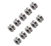 ZJchao Petits Roulements, 10pcs U624zz U Groove Balle Poule Poullette de Rail de Rail en Métal Profond Roulement de Roue V Roueur de Rainure