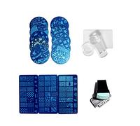 ZJchao Plaque D'ongle Stamper Brocker Set French Nail Art Stamp Decoration Decoration pour la Manucure