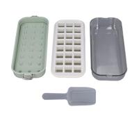 ZJchao Plateau de Cube à Glace avec Couvercle et Poubelle, 2 Pack Ices Ices Cube Moule, 64 PCS Release Easy Release Plays For Freezer avec Press Design For Cocktail Coffee Whisky (vert clair)