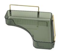 ZJchao Plateau de Rangement D'angle pour Comptoir, Grande capacité et Peu Encombrant, pour Cosmétiques et Produits de Soins de la peau. Design Moderne et Multifonctionnel en Polypropylène (vert foncé)