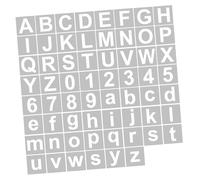 ZJchao Pochoirs, Pochoirs pour Artisanat Réutilisables Lettres et Nombres Lettres de avec Alphabet Lavables Réutilisables (62pcs et 5 Pouces)