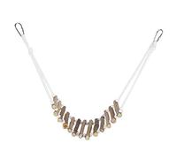 ZJchao Pont Pivotant à échelle en Bois pour Oiseaux, Jouet d'escalade Flexible pour Perroquets, Accessoire de Mastication et d'entraînement