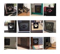 ZJchao Porte D'écran de Compagnie avec Verrouillage à Rabat Magnétique pour Chiens de Petits Chats, Matériau en Filet en Nylon ABS, Installation Facile, Portes D'écran Internes /