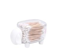 ZJchao Porte-Fil Dentaire, Porte-Coton-Tige, Boîte de Rangement pour Coton-Tige en Forme de Mouton avec Couvercle Anti-poussière Amovible pour Coton-Tige, Cure-Dents, épingles (White)