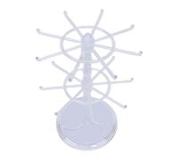 ZJchao Présentoir à Bijoux Rotatif à 2 Niveaux, Plate-forme Rotative à 360 Degrés, Support pour Colliers, Bracelets, Boucles D'oreilles, Bagues, Montres, Porte-clés, avec (Double couche transparente)