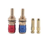 ZJchao Raccord Chalumeau Oxygène [Mise à Niveau 2024] Ensemble de Connecteurs Rapides 2 Pièces 8 Mm - Raccord Adaptateur Refroidi et Gaz pour le Soudage TIG - Construction en Laiton pour des