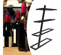 ZJchao Rack de Vin Mural, Porte-Bouteille à Vin Rouge Mural Storage de Vin de Vin de Vins de Vins de Vins étagère de (4 Bouteilles de casier à vin incliné, Noir)