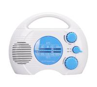 ZJchao Radio de Douche AM FM, Radio de Salle de Bain Portable avec Volume Réglable, Réglage Facile, Haut-Parleur intégré pour Douche, Utilisation dans la Salle de Bain, ABS Bleu 5,9 X