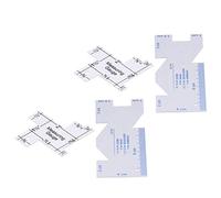 ZJchao Règle de Couture, env. 10 X 4 Cm / 3,9 X 1,6 Pouces ; Papier à Motifs 5,8 5, Cm / 2,3 2, Pouces pour la Couture avec une Règle de Guidage de en Aluminium pour la Coupe Manuelle et la