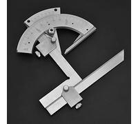 ZJchao Règle d'outils de Mesure Rapporteur de Biseau Universel 0-320 ° Outil de Mesure d'angle en Acier au Carbone Durable avec Réglage Fin pour un Travail de Précision