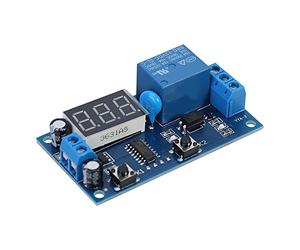ZJchao Relais de la Minuterie, DC 12v Cycle Retard Timer Interrupteur avec LED Affichage de la Carte de Module de Relais Réglable en Boucle Infinite