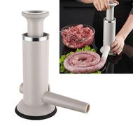 ZJchao Remplisseuse de Saucisses Manuelle avec Conception Verticale en Acier Inoxydable pour la Préparation de la Viande, des Crevettes et des Aliments Hachés Outil de Farce de Cuisine Compact