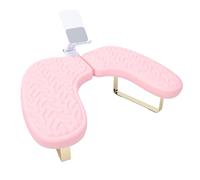 ZJchao Repose-bras Respirant en Forme de U avec éponge à Mémoire de Forme Ergonomique et Cuir PU Imperméable pour une Utilisation en Salon, Placez Facilement une Lampe à Ongles ou (PINK)