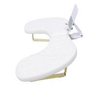 ZJchao Repose-bras Respirant en Forme de U avec éponge à Mémoire de Forme Ergonomique et Cuir PU Imperméable pour une Utilisation en Salon, Placez Facilement une Lampe à Ongles ou (WHITE)