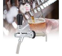 ZJchao Robinet de Bière, Distributeur de Bière Pression à Tige Longue Réglable avec Interrupteur de Contrôle de Débit pour de Brassage à Domicile, Restaurants en Laiton et Acier